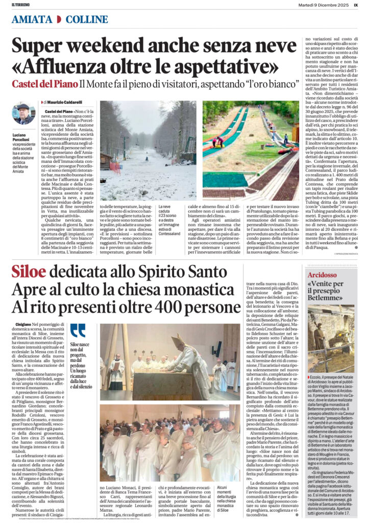Rassegna stampa dicembre 2025